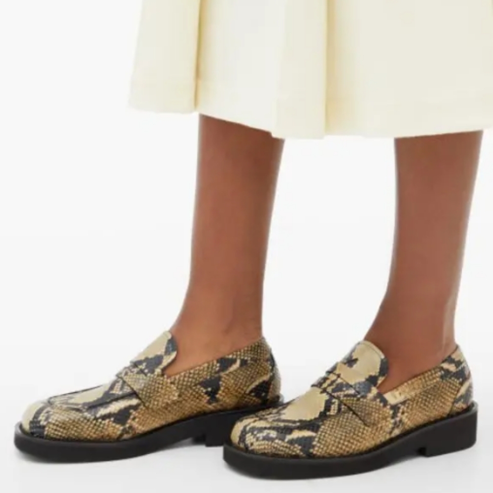MARNI Python Print Chunky Loafers - Picture 3 of 10